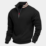 Regent Striped High Collar Pullover - Cross & Crown