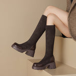 Della Knee High Suede Boots
