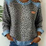 Esmée | Leopard Patchwork Sweater with Flattering Fit and Daily Comfort