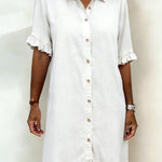 ROSAMERE FLATTERING DENIM DRESS