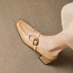 Elena Genuine Leather Heels