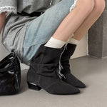 Delia Genuine Leather Mid-Calf Boots