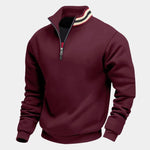 Regent Striped High Collar Pullover - Cross & Crown