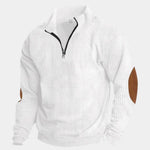 High Collar Quarter Zip Corduroy Pullover - Cross & Crown