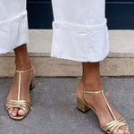 Allegra | Golden Sandals Everyday Elegance