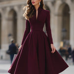 Jennifer | V-Neck Midi Dress