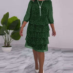 LUNESSA POLKA TIERED DRESS