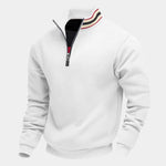 Regent Striped High Collar Pullover - Cross & Crown
