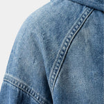 Artisan Denim Smock Quarter Zip Hooded Jacket - Cross & Crown
