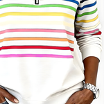 EVELINA STRIPED QUARTER ZIP