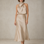 Harper | Halter Satin Evening