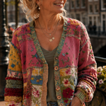 Dorine | Floral Patchwork Boho Cardigan