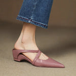 Aluna Genuine Leather Mules