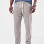 Azure Coast Linen Trousers - Cross & Crown