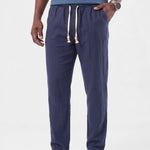 Azure Coast Linen Trousers - Cross & Crown