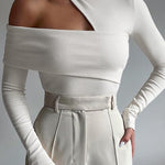 Ginevra | Asymmetric High-Neck Top