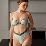 Binnie® | Contrasting Triangle Bikini Set