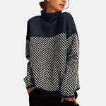 LILA HERRINGBONE KNIT SWEATER