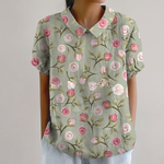 ROSEDENE SAGE FLORAL BLOUSE