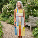 DELPHINE ARTISTIC-PRINT MIDI DRESS