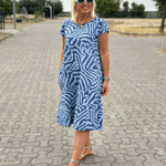 ELINORA BREEZY ROUND-NECK SUNDRESS