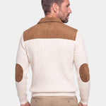 Camborne Elbow Patch Quarter Zip Pullover - Cross & Crown