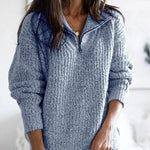Greta | Relaxed Quarter-Zip Sweater