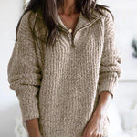 Greta | Relaxed Quarter-Zip Sweater