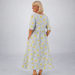 Brittany | Midi Floral Dress with Pockets