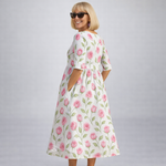 Brittany | Midi Floral Dress with Pockets