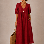 ELENA | V-Neck Midi Dress