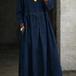 Hazel | Peter Pan Collar Denim Dress