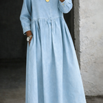 Hazel | Peter Pan Collar Denim Dress
