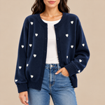 Camille | Heart Knit Cardigan