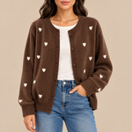 Camille | Heart Knit Cardigan