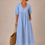 ELENA | V-Neck Midi Dress