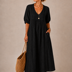 ELENA | V-Neck Midi Dress