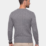 Cotton  Crew Neck Pullover Sweater - Cross & Crown