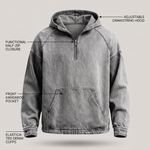 RIVINGTON HALF-ZIP DENIM JACKET