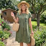 ALDEROSE SOFT-DRAPE DAY DRESS