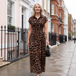 KINSELLA LEOPARD COLLARED DRESS