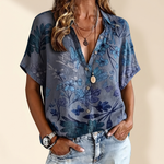 MERRIVALE LEAF-PRINT BLOUSE