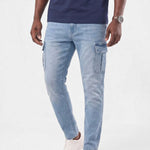 Denim Jeans Cargo Trousers - Cross & Crown