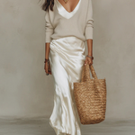 Anaïs – Elegant Satin Midi Dress