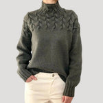 Denise | Cable Knit High-Neck Sweater