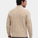 Essential Henley High Collar Quarter Zip Pullover - Cross & Crown