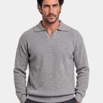 Essential V-Neck Polo Pullover - Cross & Crown