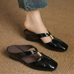 Aviel Genuine Leather Cross Strap Flats