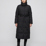 Comfortable long winter puffer jacket for women