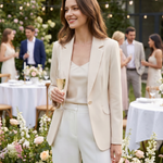 Lapel Collar Slim Fit Blazer for Women